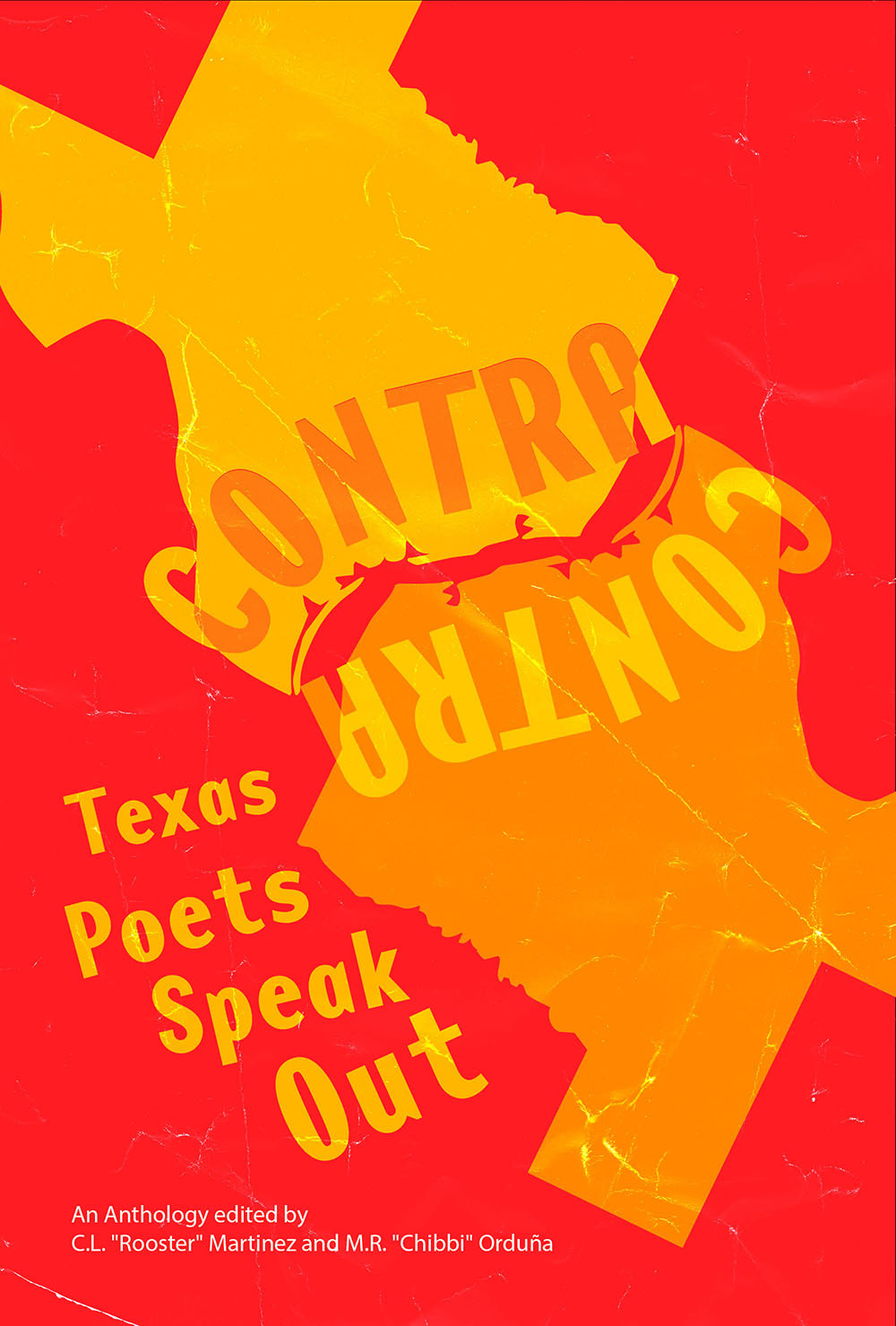 Front cover of the book Contra Texas poets speak out. There is a map of texas