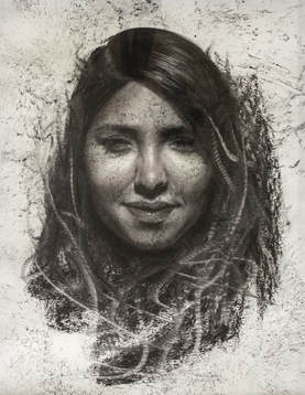 a young woman art work