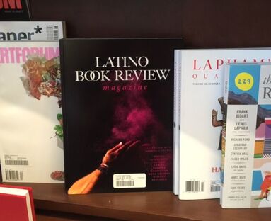 latino book review magazine at rizzoli bookstore shelf