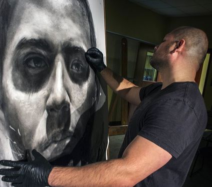 luis corpus drawing a young man