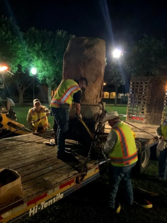 removal of statue on truck