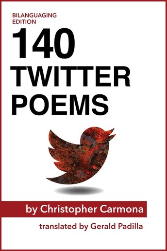 Cover of book titled 140 twitter poems. it has a picture of the twitter icon which is a bird